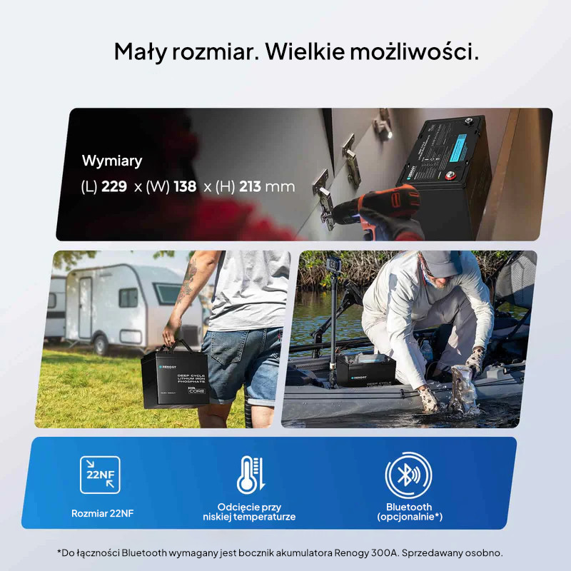 Akumulator Renogy Core Mini 12V 100Ah LiFePO₄