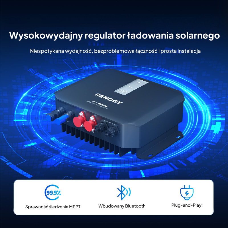 Regulator ładowania Renogy 12/24/36/48V 30A MPPT