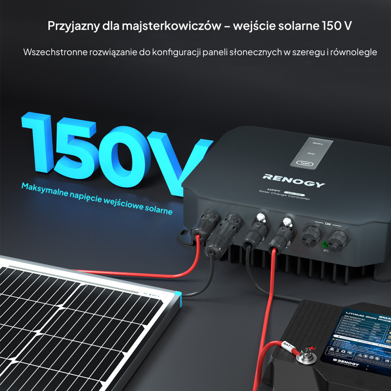 Regulator ładowania Renogy 12/24/36/48V 30A MPPT